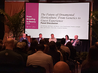 Ball Seed panel at Longwood Gardens event.